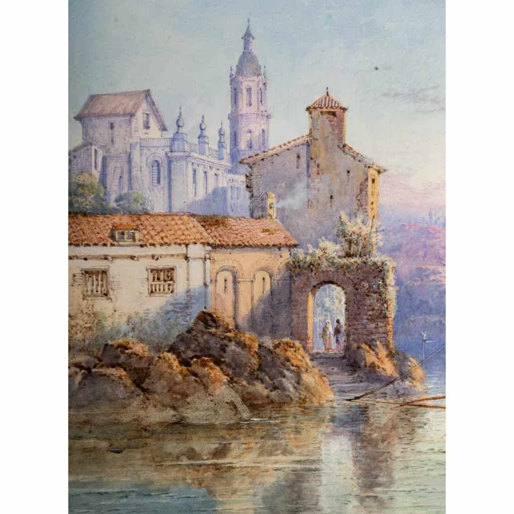 Paire d’aquarelles, fin XIXème, L’une signée E. St John | Biron Paire d’aquarelles, fin XIXème, L'une signée E. St John