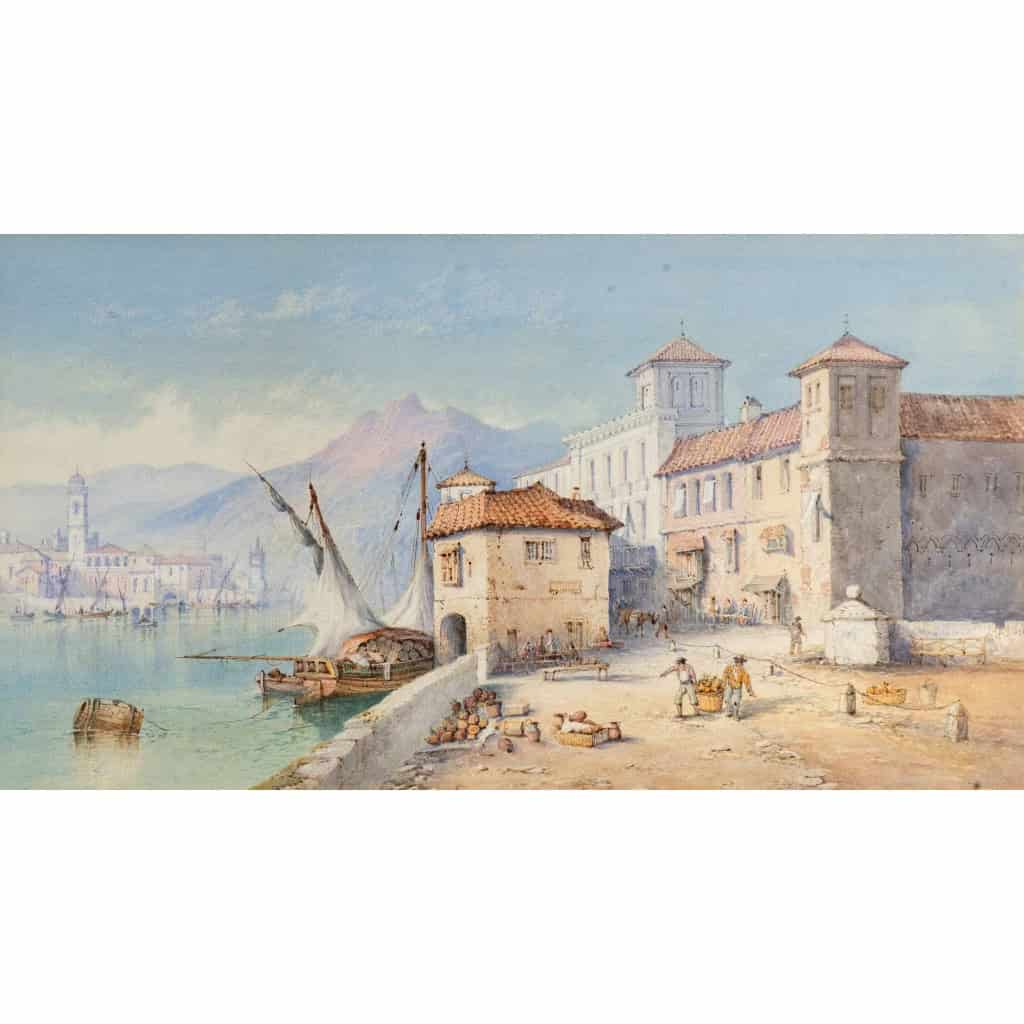 Paire d’aquarelles, fin XIXème, L’une signée E. St John | Biron Paire d’aquarelles, fin XIXème, L'une signée E. St John
