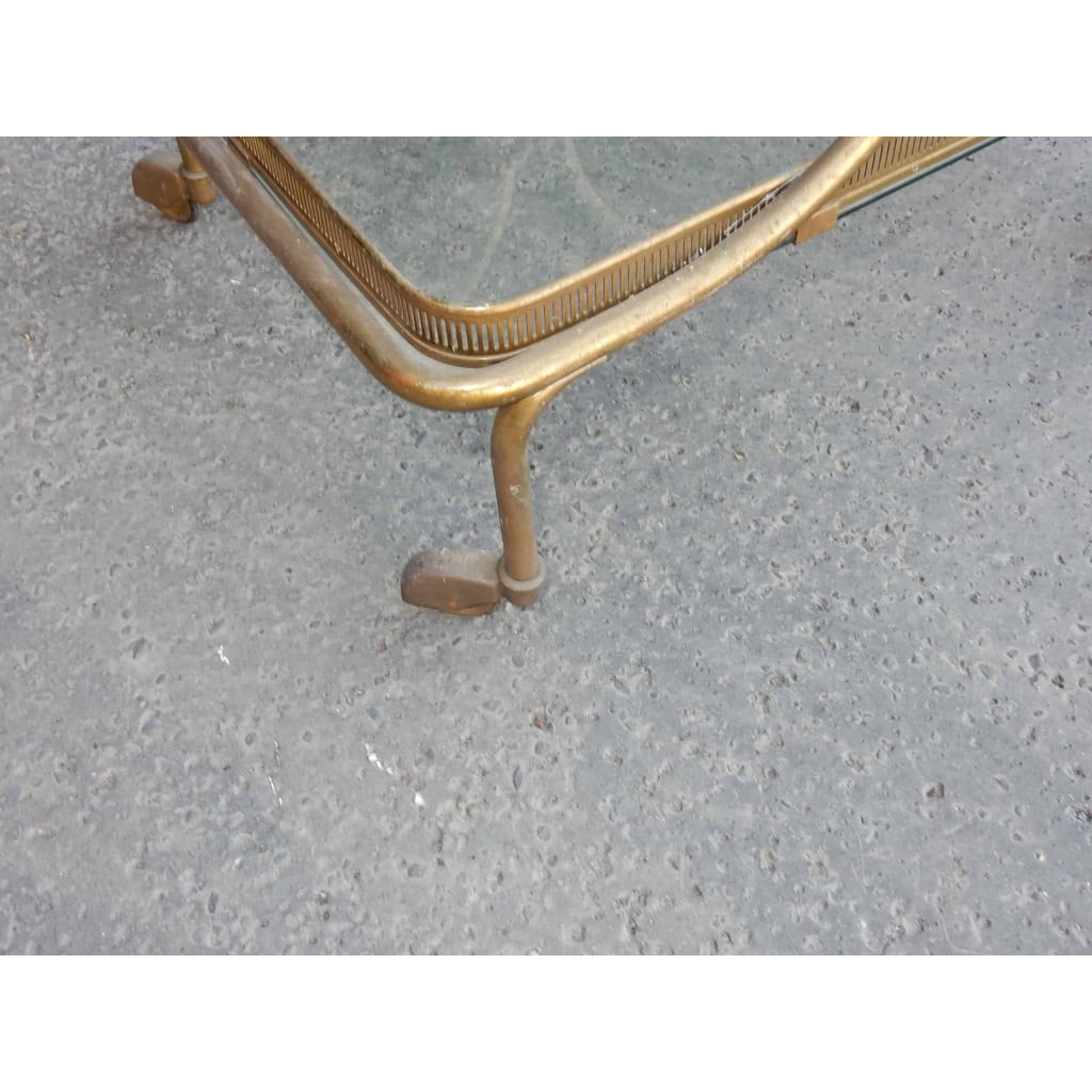 1970′ Bar Roulant en Bronze et Laiton Doré Maison Baguès Ou Charles Ou Jansen Décor Napoléon 3 | Biron 1970′ Bar Roulant en Bronze et Laiton Doré Maison Baguès Ou Charles Ou Jansen Décor Napoléon 3