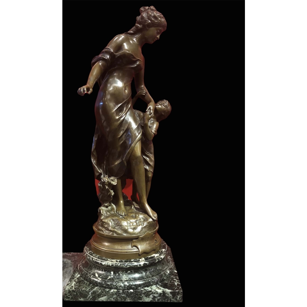 La Reconnaissance Bronze signé 19ème Siècle par Moreau Mathurin | Biron ||||