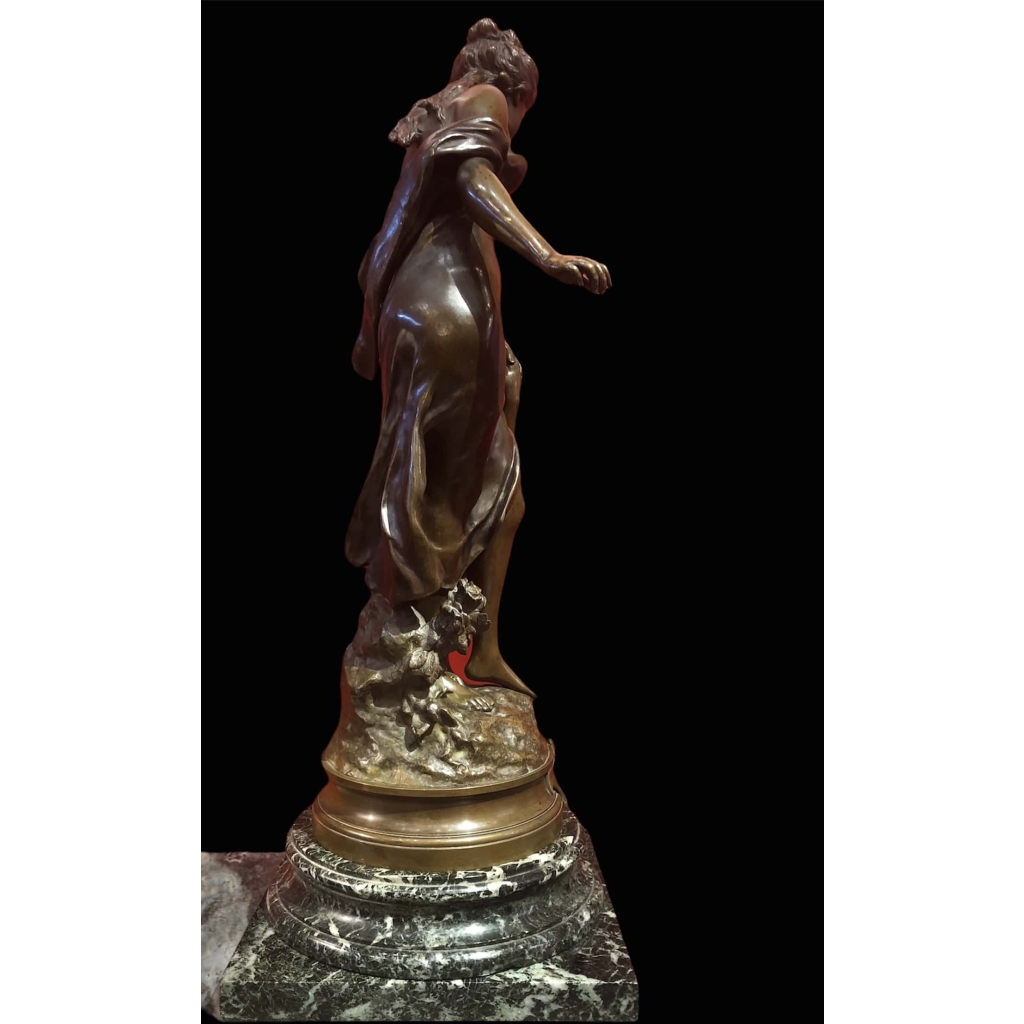 La Reconnaissance Bronze signé 19ème Siècle par Moreau Mathurin | Biron La Reconnaissance Bronze signé 19ème Siècle par Moreau Mathurin