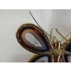 1970′ Applique Papillon Duval Brasseur Ou Isabelle Faure Avec Ailes En Agates Bleues 43 X H 37 CM | Biron 1970′ Applique Papillon Duval Brasseur Ou Isabelle Faure Avec Ailes En Agates Bleues 43 X H 37 CM