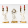 Belle Garniture en biscuit et bronze doré Fin XIXème siècle | Biron ||||||||||||||||||