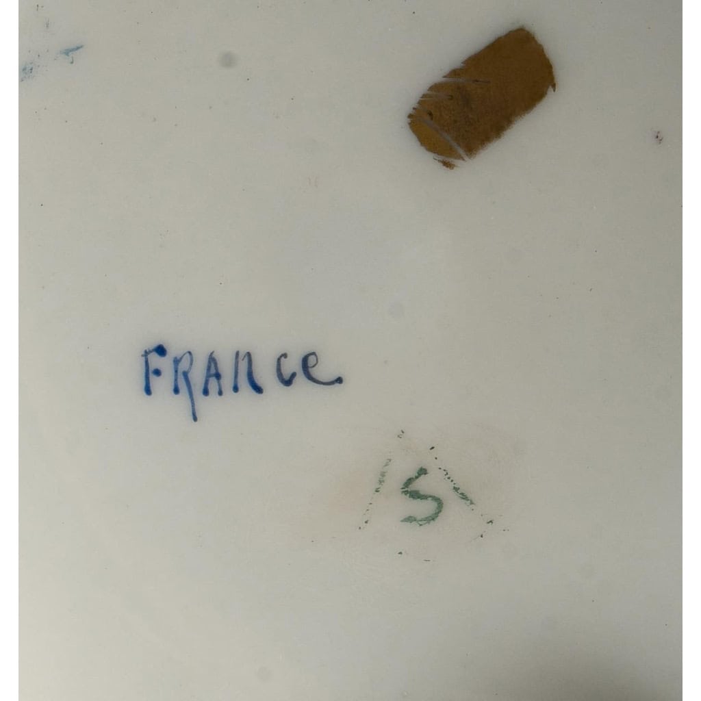 Paire de vases à scène galantes et fleurs , fin XIXème. | Biron Paire de vases à scène galantes et fleurs , fin XIXème.