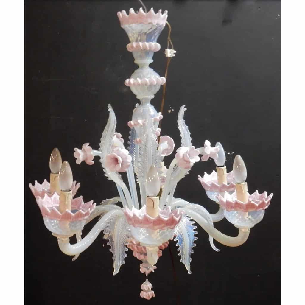 1970′ Lustre Murano Rose Laiteux | Biron |||||||||