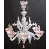 1970′ Lustre Murano Rose Laiteux | Biron 1970' Lustre Murano Rose Laiteux