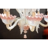1970′ Lustre Murano Rose Laiteux | Biron 1970' Lustre Murano Rose Laiteux