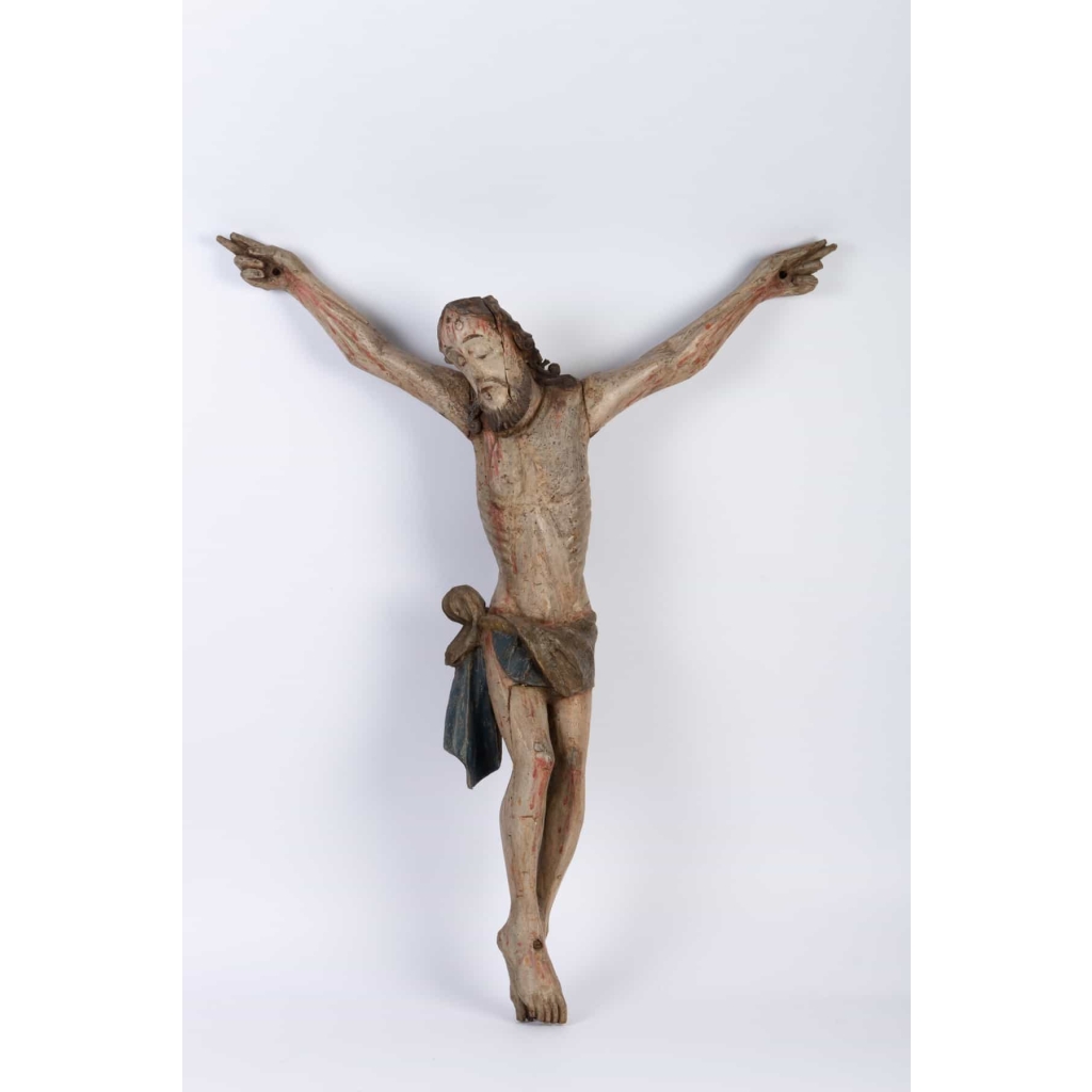 Christ en bois polychrome. | Biron |||||