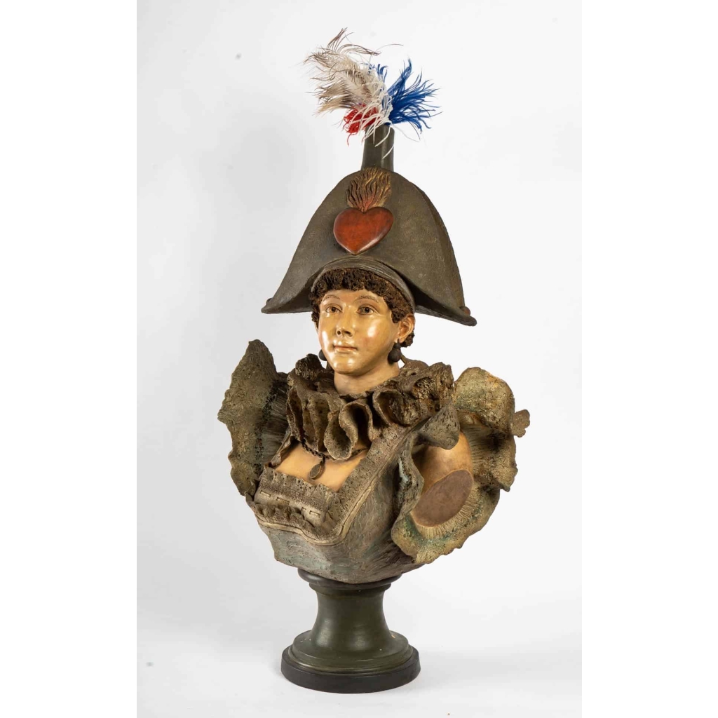 Buste de merveilleuse avec coiffe au coeur, 1850 | Biron Buste de merveilleuse avec coiffe au coeur, 1850