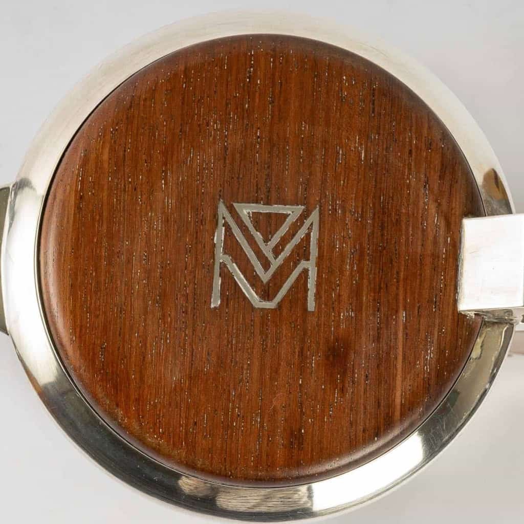 Service à thé et à café égoïste argent massif et palissandre de Jean E. PUIFORCAT | Biron Service à thé et à café égoïste argent massif et palissandre de Jean E. PUIFORCAT