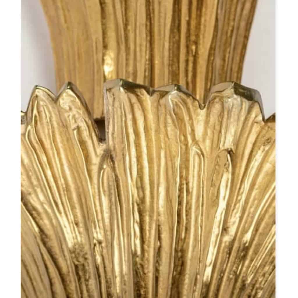 1970 Paire d’Appliques en Bronze doré Modèle Cascade Maison Charles | Biron 1970 Paire d'Appliques en Bronze doré Modèle Cascade Maison Charles