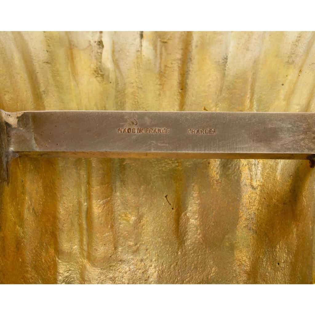 1970 Paire d’Appliques en Bronze doré Modèle Cascade Maison Charles | Biron 1970 Paire d'Appliques en Bronze doré Modèle Cascade Maison Charles