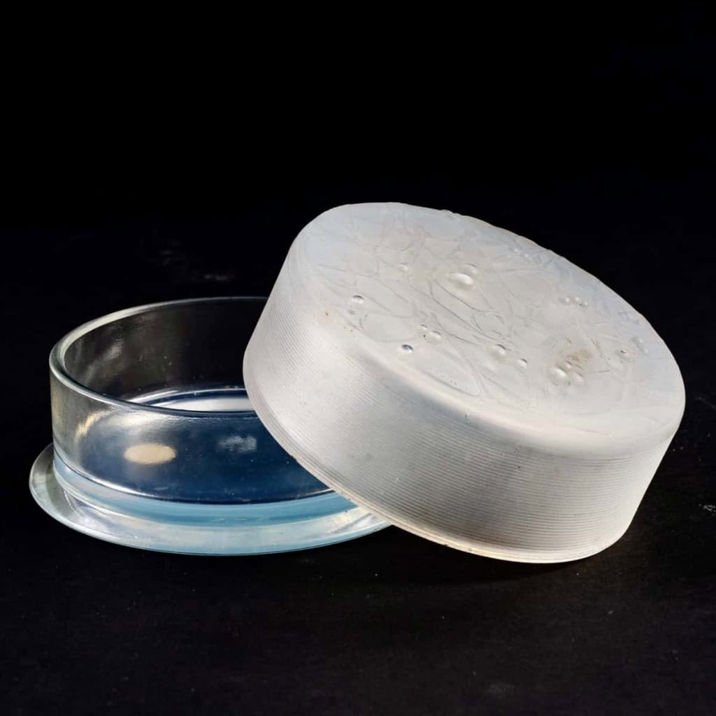 Boîte « Gui » verre opalescent de René LALIQUE | Biron |||||||