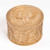 Boîte « Figurines et Voiles » verre blanc patiné sépia de René LALIQUE | Biron |||||||