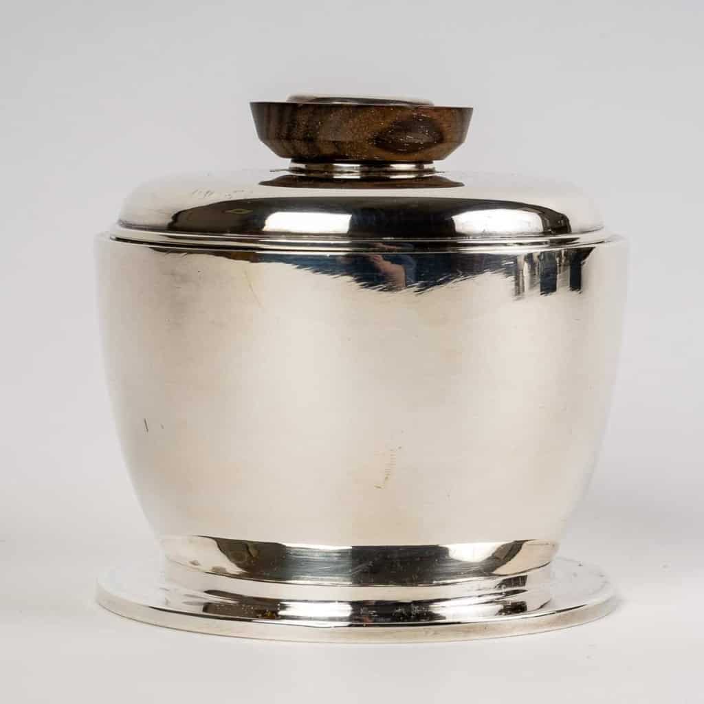 Service à thé et à café égoïste argent massif et macassar de Jean E. PUIFORCAT | Biron Service à thé et à café égoïste argent massif et macassar de Jean E. PUIFORCAT