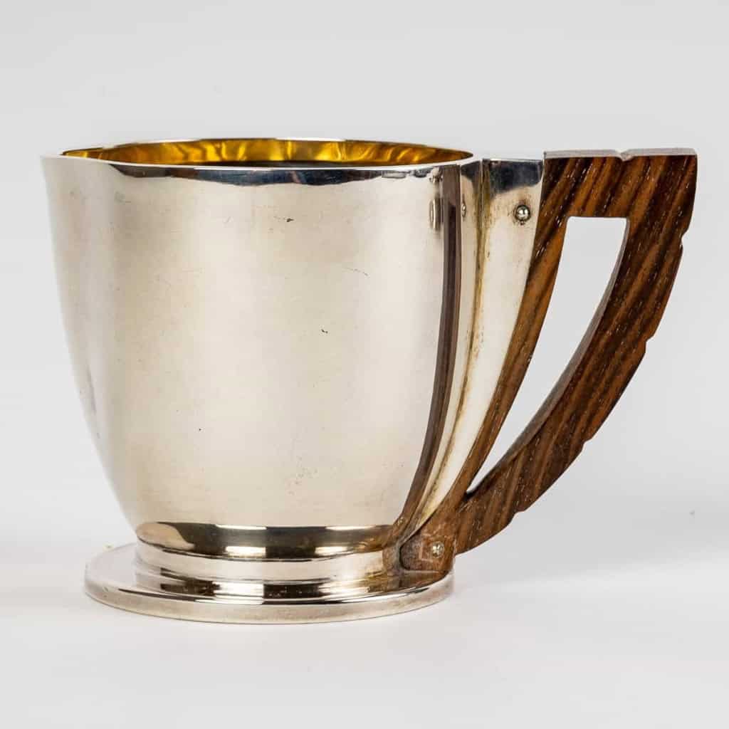 Service à thé et à café égoïste argent massif et macassar de Jean E. PUIFORCAT | Biron Service à thé et à café égoïste argent massif et macassar de Jean E. PUIFORCAT