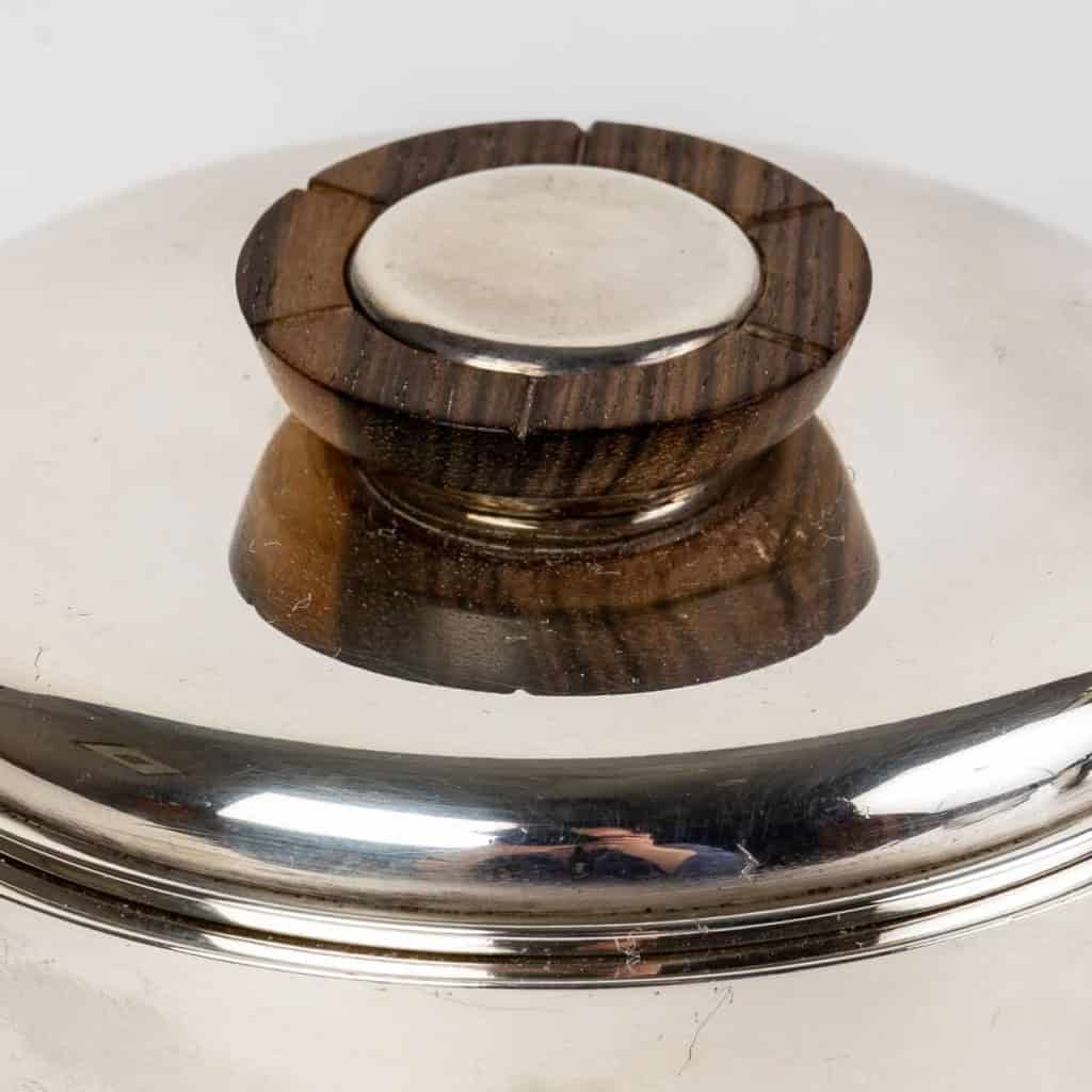 Service à thé et à café égoïste argent massif et macassar de Jean E. PUIFORCAT | Biron Service à thé et à café égoïste argent massif et macassar de Jean E. PUIFORCAT