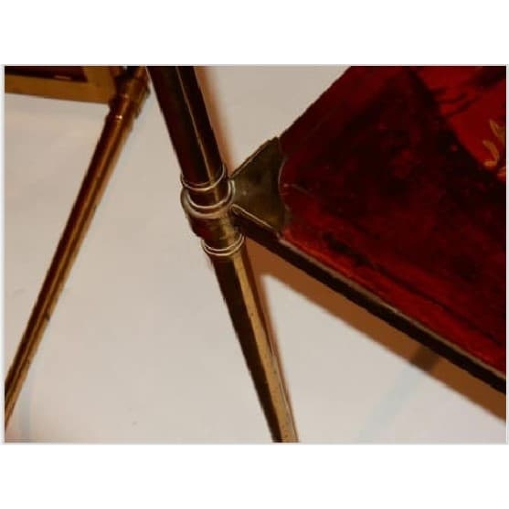 1950' Paire de Tables Maison Jansen En Bronze Doré Avec Plateaux Laque de Chine (RESERVE)