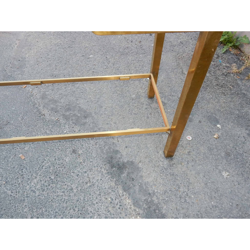1950/70 Console GUY LEFEVRE Laiton Poli 122 X 42 X H 70 cm