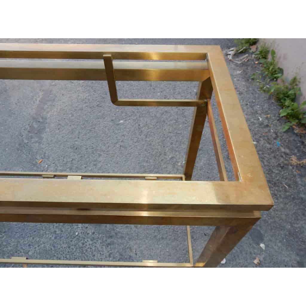 1950/70 Console GUY LEFEVRE Laiton Poli 122 X 42 X H 70 cm