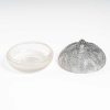 Boîte « Vallauris » verre blanc patiné bleu de René LALIQUE | Biron Boîte "Vallauris" verre blanc patiné bleu de René LALIQUE