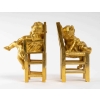 Paire de Petites statues en bronze doré fin XIXème siècle | Biron Paire de Petites statues en bronze doré fin XIXème siècle