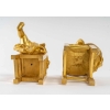 Paire de Petites statues en bronze doré fin XIXème siècle | Biron Paire de Petites statues en bronze doré fin XIXème siècle