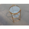 1950/70′ Desserte Roulante Ronde En Bronze Doré à 3 Plateaux | Biron 1950/70′ Desserte Roulante Ronde En Bronze Doré à 3 Plateaux