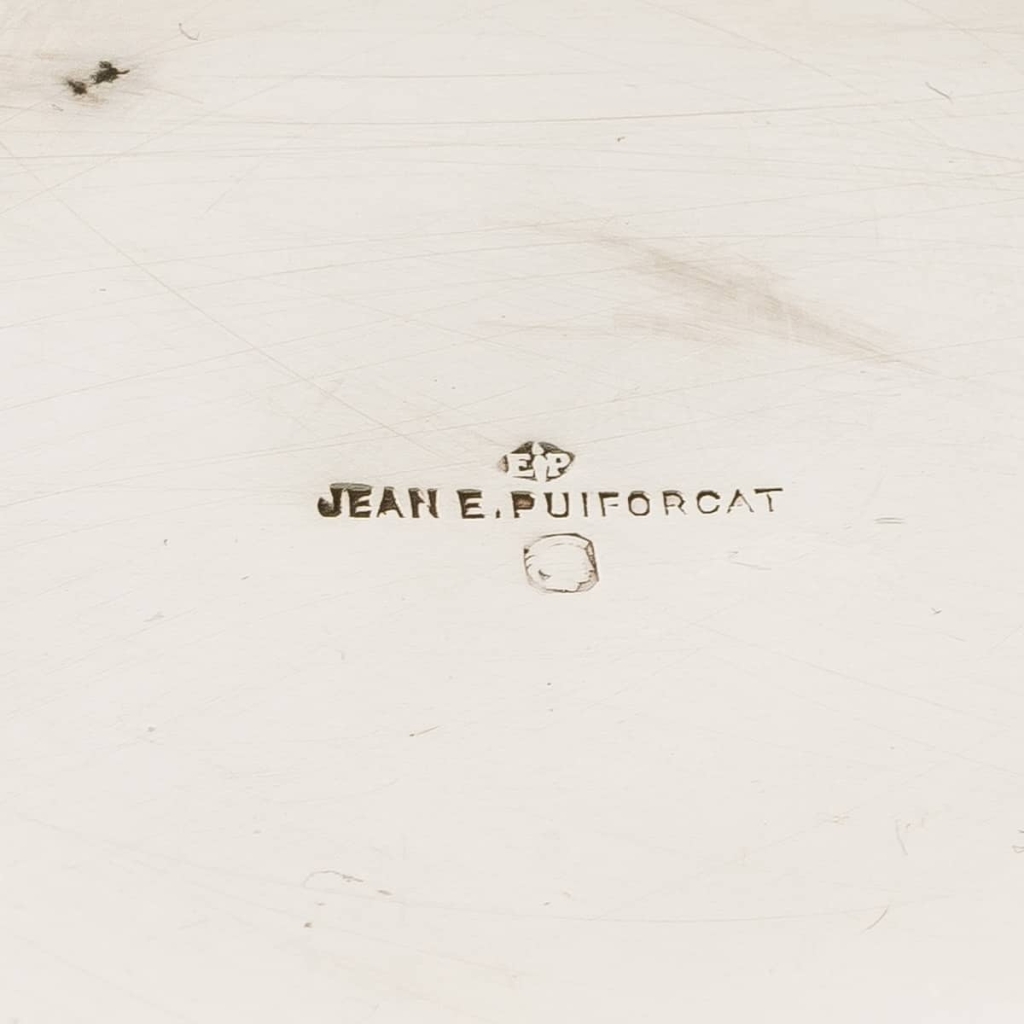 Service à thé et à café à pans coupés argent massif et palissandre de Jean E. PUIFORCAT | Biron Service à thé et à café à pans coupés argent massif et palissandre de Jean E. PUIFORCAT