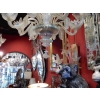 1950′ Lustre Murano Bleu Opalescent à Huit Bras de Lumière