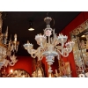 1950′ Lustre Murano Bleu Opalescent à Huit Bras de Lumière