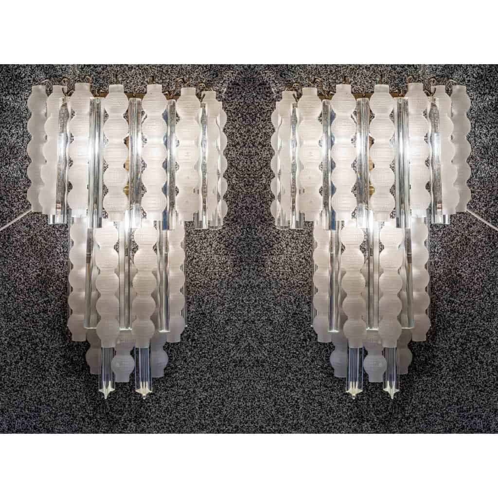 Paire d’appliques en verre, 1970 | Biron |||||||