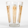 Vase « Gobelet Six Figurines » verre blanc patiné sépia de René LALIQUE | Biron Vase "Gobelet Six Figurines" verre blanc patiné sépia de René LALIQUE