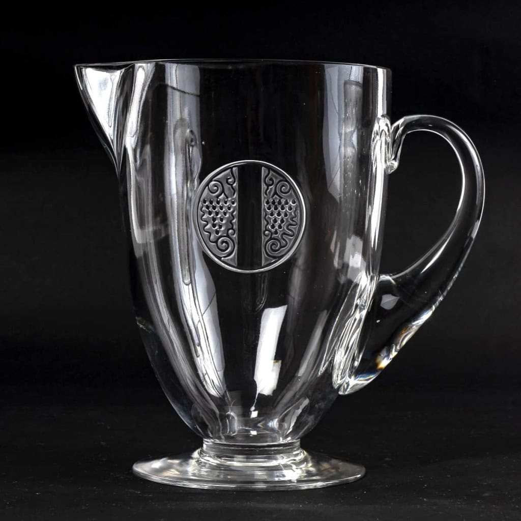 Pichet Broc « Obernai » verre blanc de René LALIQUE | Biron |||||||