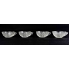Service « Ormeaux » verre blanc 1 bol saladier + 4 coupes de René LALIQUE | Biron Service "Ormeaux" verre blanc 1 bol saladier + 4 coupes de René LALIQUE