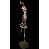 NOWACZYK Sculpture bronze laiton verre pilé Danseuse | Biron NOWACZYK Sculpture bronze laiton verre pilé Danseuse
