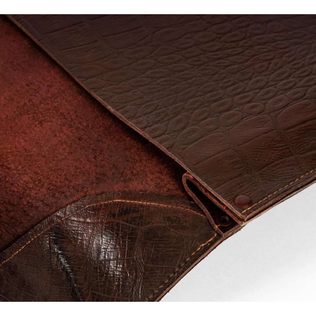 Serviette porte-document en cuire façon crocodile, XXème siècle | Biron Serviette porte-document en cuire façon crocodile, XXème siècle