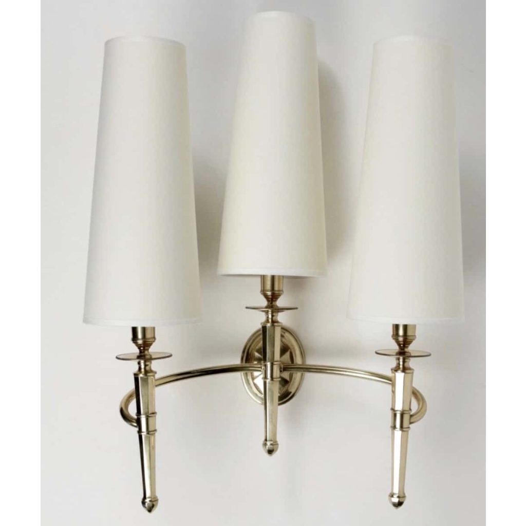 Trio d’Appliques en bronze Maison Honoré 1970 | Biron Trio d'Appliques en bronze Maison Honoré 1970