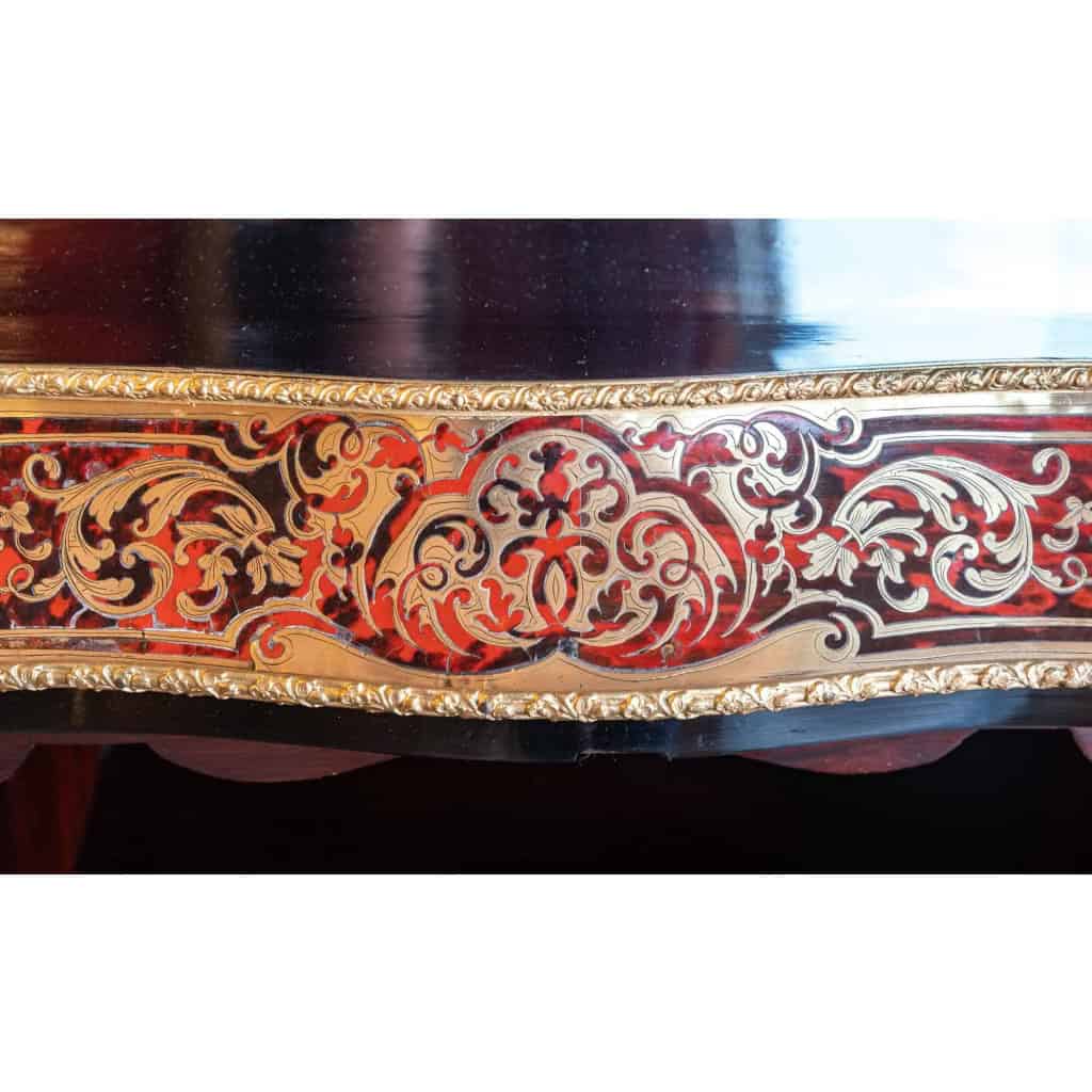 Secrétaire à marqueterie Boulle, signé Gradé , rue de la paix Paris, 1860.