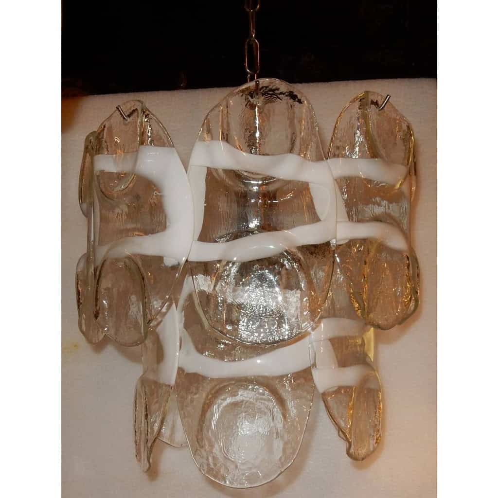 1970′ Lustre Mazegga avec Plaques en Forme de Carapace de Tortue | Biron 1970' Lustre Mazegga avec Plaques en Forme de Carapace de Tortue
