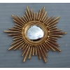 1950/70 ‘ Miroir soleil Convexe, Bois Doré Diamètre 68 cm | Biron ||||||||||||||