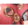 1950/70 ‘ Miroir soleil Convexe, Bois Doré Diamètre 68 cm | Biron 1950/70 ‘ Miroir soleil Convexe, Bois Doré Diamètre 68 cm