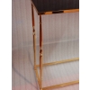 1970′ Console Bronze Doré Plateau Opaline Noire 70 X 30 X H 70 cm