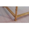 1970′ Console Bronze Doré Plateau Opaline Noire 70 X 30 X H 70 cm
