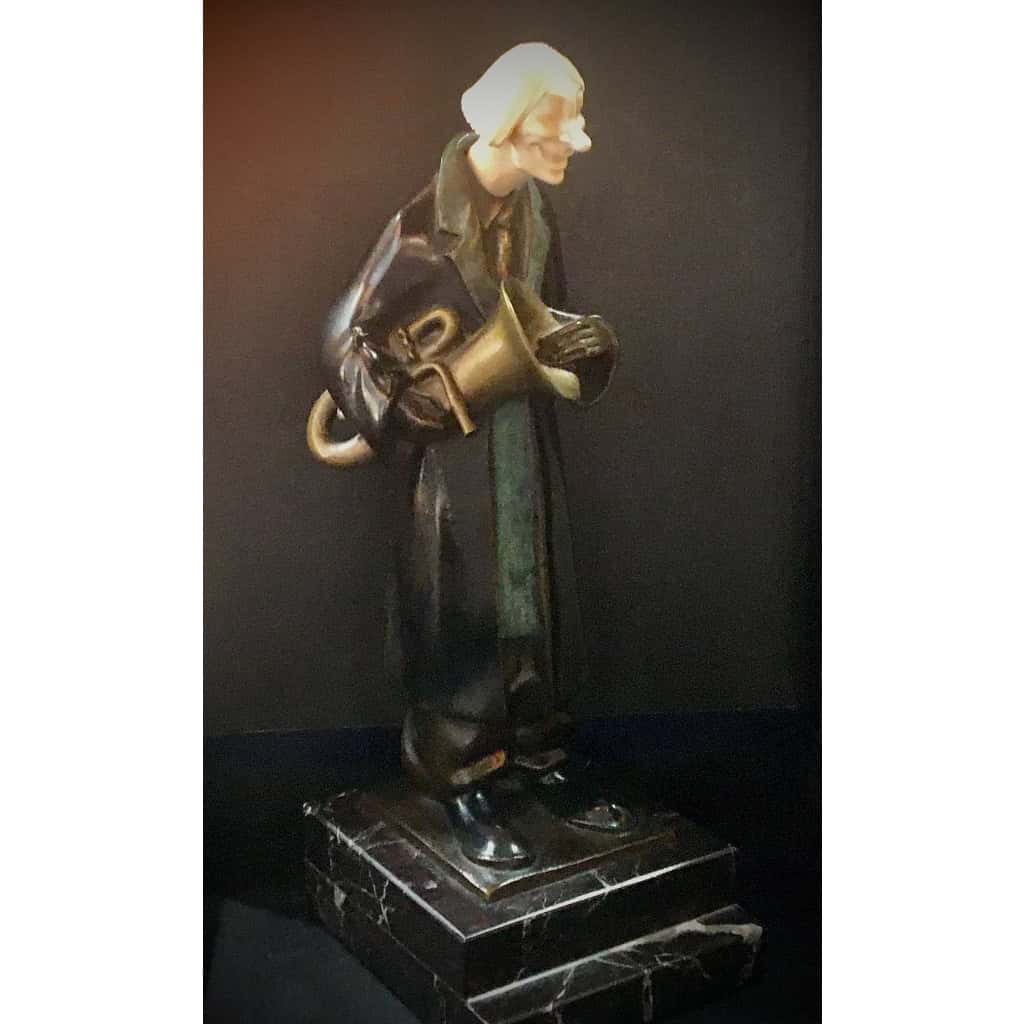 SCULPTURE CUBISTE CHRYSÉLEPHANTINE DE MARCEL BOURAINE | Biron SCULPTURE CUBISTE CHRYSÉLEPHANTINE DE MARCEL BOURAINE
