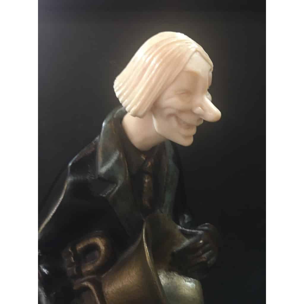 SCULPTURE CUBISTE CHRYSÉLEPHANTINE DE MARCEL BOURAINE | Biron SCULPTURE CUBISTE CHRYSÉLEPHANTINE DE MARCEL BOURAINE