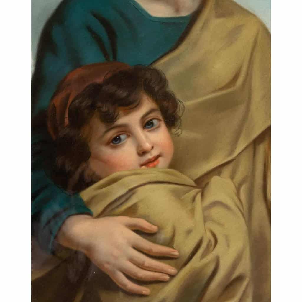 un trés grand pastel de l'école francaise du 19eme siècle .Allegorie de l'hiver