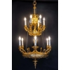 Joli lustre néo-classique, style Louis XVI, en bronze doré | Biron |||||||||||