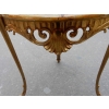 1970′ Paire de Sellettes en Bronze Doré Style LXV Plateaux Onyx