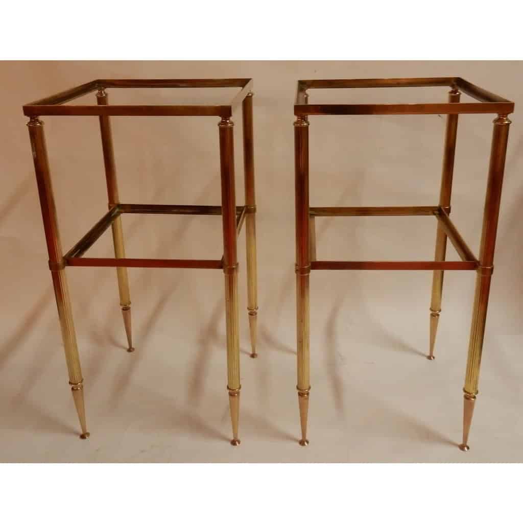 1950/70′ Paire de Bouts de Canapés Bronze, Style Maison Baguès 31 X 31 cm 4